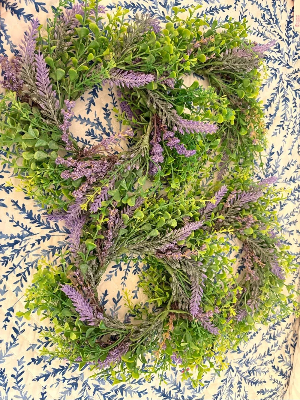 4 Lavender & Greenery ring Wreath - Artificial Lavender Wreath